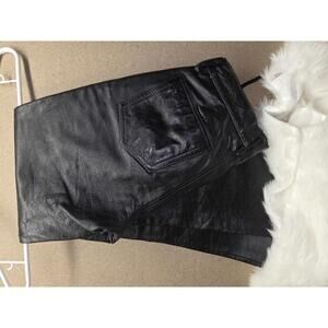 GAP Women's Black Genuine Leather Boot Cut Pants Size 2